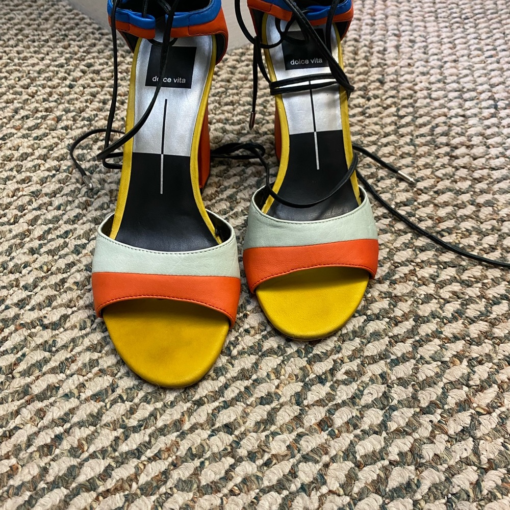 Dolce Vita Haro Color Blocked High Heel Sandal size 8M - Picture 4 of 8